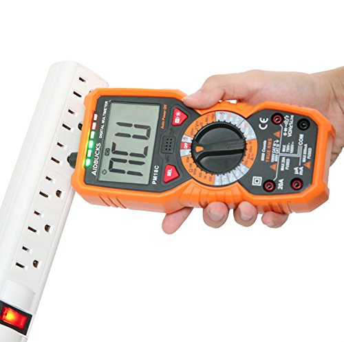 Multimeter Janisa PM18C Digital multimeter cat iii Messgeraete Voltmeter Amperemeter Ohmmeter Messgerät für Spannug Strom Widerstand Digitales AC DC Kapazität Frequenz sowie Kapazitanz berührungslose Spannungs- und Temperaturmessung mit groß LCD anwendbar - 9