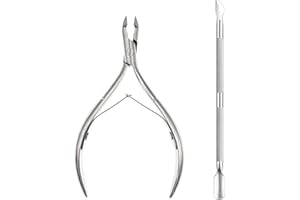 RTINLE Coupe Cuticule et Repousse Cuticle, Coupe Cuticule Ongle Professionnel avec Repousse Cuticules Ciseaux Remover Materiel Onglerie