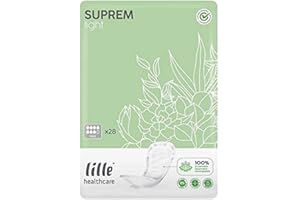 Lille Healthcare Disposable Suprem Light Shaped Pads, Men and Women, Highly Absorbent & Breathable Incontinence Pad, Maxi 1030ml, Pack of 28