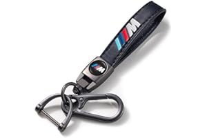 ILOME Leather Car Keychain, Metal Car Key Ring Key Chain for Car Key Fob Accessories, Car Key Fob Keyring Replacement