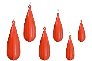 Happyyami 6st Gjutpluggar För Fiskeövning Pvc Kastpluggar För Pojke Flicka Blandade För Träning i Färsk Och Saltvatten Och Portabla Gjutpluggar För Fisketävlingar