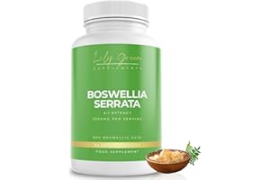 LILY GREEN SUPPLEMENTS Lily Green Boswellia Serrata Capsules | 3360mg Per Serving Anti Inflammatory & Joint Pain Relief Supplements with 65% Boswellic Acid | No Artificial Additives | 90 Capsules | Made in UK
