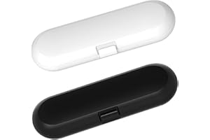 Liekadijiae Pack of 2 Electric Toothbrush Case Travel Case Toothbrush Box for Braun Oral b Electric Toothbrush Series, Suitable for Work and Business Travel Electric Toothbrush Travel Box, Black,
