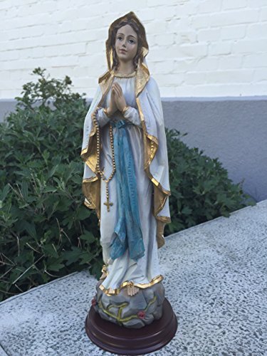 Dekofigur Figur Maria Jungfrau Madonna Lourdes Virgen Heiligenfigur Resin H30 cm