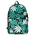 Produktbild Retro Tasche Schultasche Canvas Schulrucksack Vintage Bag Backpack Black Weed [005]