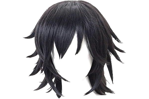 OSIAS Perruque Cosplay, Perruque Demon Slaye, Un Filet à Cheveux Gratuit, Pour Halloween, Fête, Carnaval, Vie Nocturne, Concerts, Mariages, Cadeau D'anniversaire (Tomioka Giyuu)