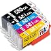 Produktbild Starink Kompatible Tintenpatronen für Canon Pixma TR7550 TR8550 TS6150 TS6151 TS8150 TS8151 TS8152 TS9150 TS9155, 5 Stück (1 PGBK, 1 Schwarz, 1 Cyan, 1 Magenta, 1 Gelb)