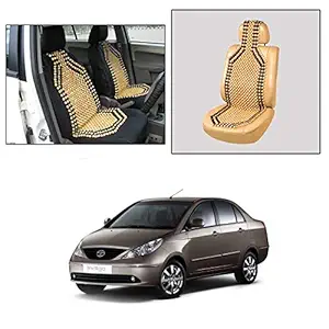 Oshotto Wooden Car Beads Car Wooden Acupressure Bead Seat Cover Compatible with Tata Indigo Manza