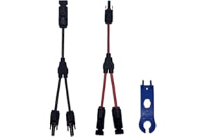 KIBON Y Type Connecteurs Solar, 2 PCS Solaire Panneau Câble Connecteur Professionnel (1 à 2 branches)