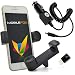 Produktbild mobilefox® KFZ Handy Lüftungshalterung 360° verstellbar inkl. Lightning Ladekabel SET für Apple iPhone X 8 7 6 S Plus SE 5 Schwarz