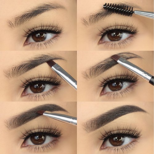 Duo Eyebrow Brush and Spoolie by Studio 5 Cosmetics / Duo – Augenbrauenpinsel und – Bürste. Für Pflege, Gestaltung, Hinzufügen von Pulver, Farbe und Gel. - 4