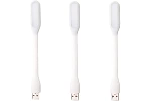 Movilideas 3 Unidades de Lámpara LED USB Flexible para portátil, Ordenador, PC, Blanco