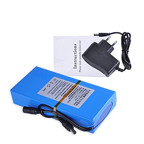 Midore Super wiederaufladbare tragbar Li-on Batterie DC12V 12000mAh + EU Stecker - 3
