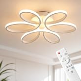 Nipul Beyaz Modern Plafonyer Avize, Kumandalı 3 Renk LED, 53 cm, 35-40 m&sup2; Aydınlatma, Dimmer &Ouml;zellikli, Metal G&ouml;vde