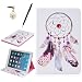 Produktbild HB-Int 3 in 1 Standfunktion Hülle für iPad Air / iPad 5 Flip PU Leder Schutzhülle Traumfänger Wallet Case Brieftasche Kartenfächer Ledertasche Magnetverschluss Schale Beschützer Haut Lederhülle Book Style Holder Etui Protective Cover Dünn Slim Cover Tribal Bumper Zubehör mit Stylus Pen + Staub Steckere