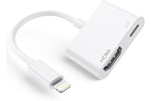 BEAMINGNET Adattatore Lightning HDMI [Certificato MFi] Lightning Digital AV Adapter Adattatore HDMI iPhone e iPad Cavo HDMI per TV Plug and Play Convertitore Sincronizzazione per iPhone 14/13/12/11/XS/XR/8/iPad