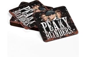 SIGNS 2 ALL Two PEAKY BLINDERS Dessous de verre en bois Mancave Vintage Rétro Bar Pub Mur Rond