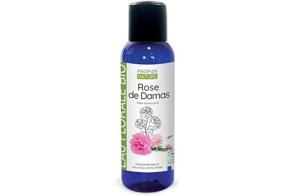 Hydrolat de Rose de Damas Bio - Rosa damascena - Eau florale conservée - 100% frais - 100 ml - PROPOS'NATURE