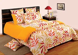 Swayam Shades of Paradise Printed Cotton Single Duvet Cover - Yellow (TSR01-5904)