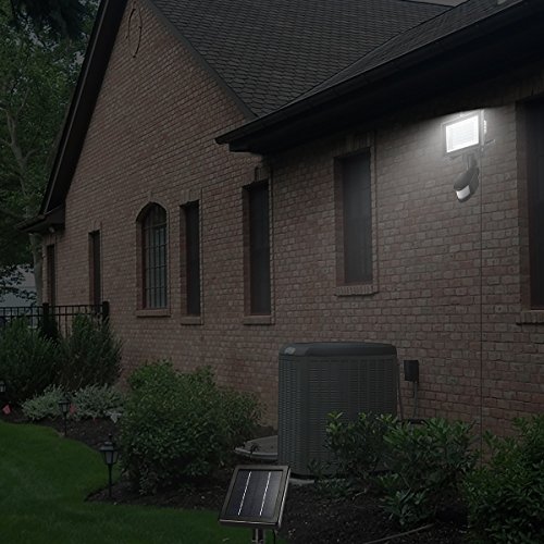 LE Solarfluter, Solarleuchte mit Bewegungsmelder 6000K Kaltweiß Solar betrieb Flutlicht IP65 wasserdicht Strahler mit Solarzelle ideal für Veranda Garten Garagenhof Aussenbeleuchtung - 8