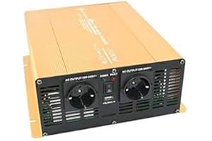 SOLARTRONICS Inversor - Transformador de Tensión 12V 300 hasta 3000 Vatios Simple Sinus con Auténtico Power USB 2.1A Oro Edition… - 1500-3000 Watt