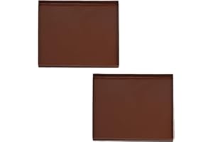 Vidacharmy 2 Piezas Tapete de Silicona para Pastel de Rollo Suizo Bandejas de Silicona para el Horno Alfombrilla de Silicona para Hornear Antiaherente (30,5 x 25,8 x 1 cm) - Chocolate