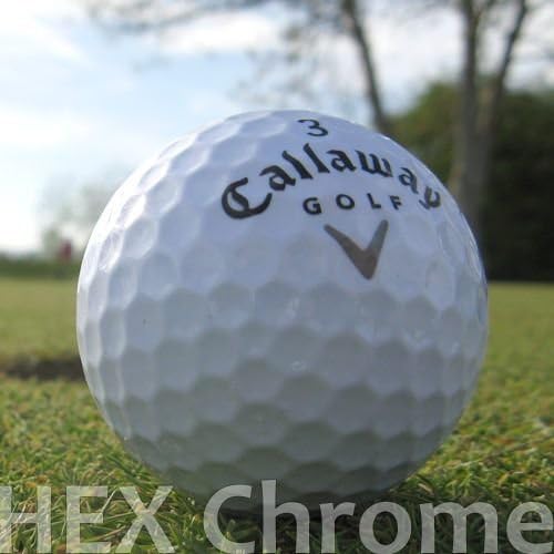 50 CALLAWAY HEX CHROME LAKE GOLF BALLS - AAA/AA QUALITY (A/B GRADE) - IN MESH BAG