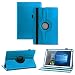 Produktbild NAUC Robuste Carbon-Optik Tablet Schutzhülle für TrekStor SurfTab Twin 10.1 aus Kunstleder mit Standfunktion und 360° Drehfunktion Hülle Cover Case Stand Tasche Ständer, Farben:Blau