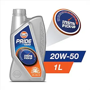 GULF Pride 4T Plus 20W-50 Engine Oil for 4-Stroke Bikes [1 L] - Pack of 1