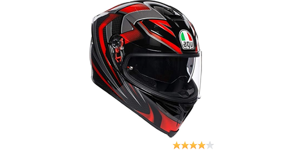 AGV Casco integrale K-5 S MULTI PLK Hurricane 2.0 XL Nero/Grigio/Rosso :  Amazon.it: Auto e Moto