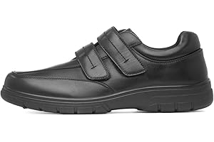 Hobos Mens Black Double Easy Fasten Shoe