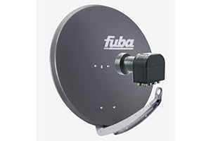 Fuba Sat Anlage 8 Teilnehmer | Satellitenschüssel Komplettset - DAA 850 A Sat-Schüssel 85cm Alu anthrazit + Fuba DEK 818 Octo LNB 8 Teilnehmer (DVB-S2, HDTV, UHD 4K/8K, 3D) mit LTE-Störfilter