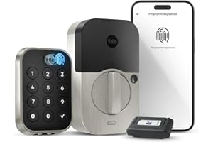 Yale Assure Lock 2 Touch Deadbolt, Satin Nickel Key-Free Smart Entry Door Lock with Z-Wave (ZW3) Connected Touchscreen Keypad for Code Entry and Remote Access, YRD430-F-ZW3-619