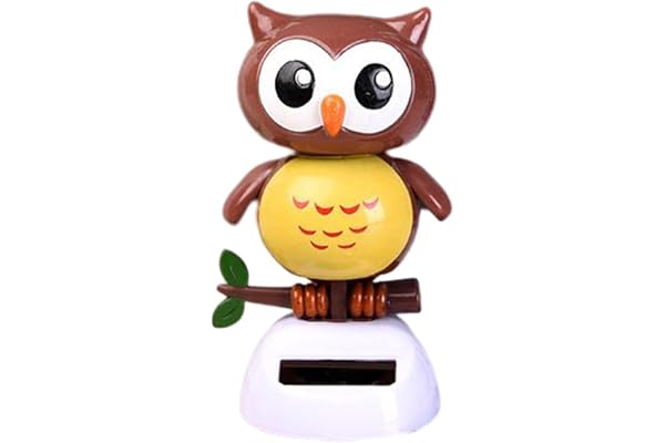 Moageme Jouet Dansant à énergie Solaire en Chouette à Danser Solaire Figurine Solaire pour Voiture, Jouet Balançoire Solaire - pour Fête Voiture Tableau Bord Décoration
