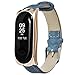 Produktbild FeiliandaJJ Uhrenband Ersatzarmbänder Für Xiaomi Mi Band 3,Armbänder Blue Denim Metall Smart Watch Zubehör Uhrenarmbänder Replacement Watch Band (Rose Gold)