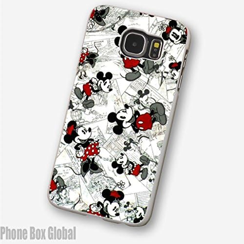 PHONE BOX GLOBAL VINTAGE MICKEY & MINNIE MOUSE DISNEY COMIC STRIP CLEAR CASE FITS SAMSUNG GALAXY S9.