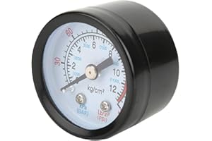 KUULEYN Compteur de pression, manomètre de compresseur d'air Y40 Iron Shell Instrument de mesure de pression mètre noir