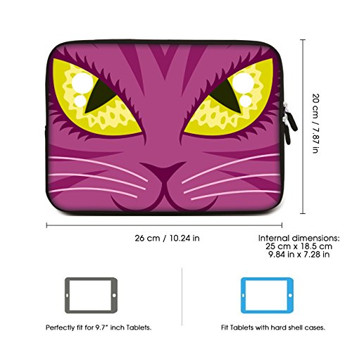 SIDORENKO Tablet PC Tasche f  r 9 7 Zoll   iPad   Samsung Galaxy   ACER Iconia One   Universal Schutzh  lle   H  lle Sleeve Case Etui aus Neopren  Pin