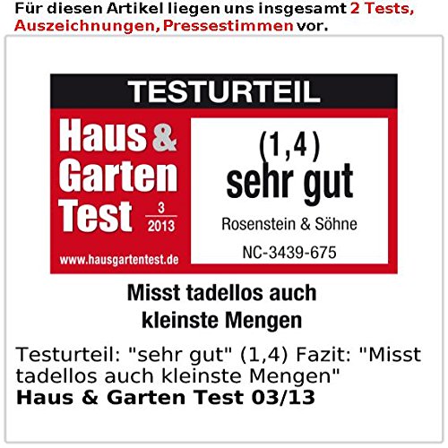 Rosenstein & Söhne Präzise Digitalwaage für Küche und Büro (bis 3 kg) - 3