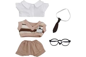 niannyyhouse 10 cm – 15 cm plyschdocka kläder uniform set kompatibel med 17 cm labubu docka
