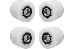 ‎DENEWERK 4Stk. Hubwagenrollen Max.650kg per Rollen, 70 x 60mm inkl. Kugellager Achse 20mm Polyurethan Lastrolle für Hubwagen Ersatzrollen Gabelhubwagenrolle
