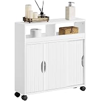 Meuble Rangement Salle De Bain LIFEZEAL - Armoire Avec Tiroir Et Étages Réglables - 75x30x80 Cm - Gris