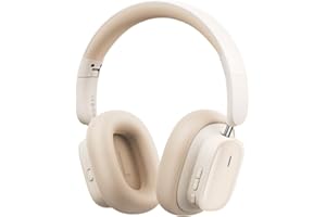 Baseus Aktywna redukcja szumów słuchawki z akumulatorem 100 h, LHDC Hi-Res, redukcja hałasu nawet o 95%, dźwięk przestrzenny, mikrofon ENC, niskie opóźnienie 0,038 s, Bluetooth 5.3 słuchawki nauszne