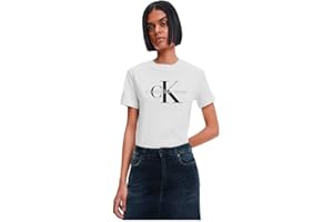 CALVIN KLEIN JEANS Calvin Klein Camiseta de manga corta Mujer Core Monologo con cuello redondo
