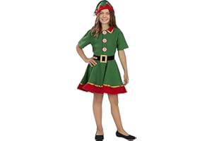 Funidelia | Disfraz de elfos navideños para niños Elfo navideño, Navidad, Duende navideño - Disfraz para niños y divertidos accesorios para Fiestas, Carnaval y Halloween - Verde