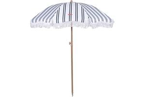Flamingueo Grand Parasol, Plage, Piscine, Jardin Extérieur, Hauteur et Orientation Réglables, Protection UPF 50+, Polyester, Sac de Transport, 210 x 180 cm