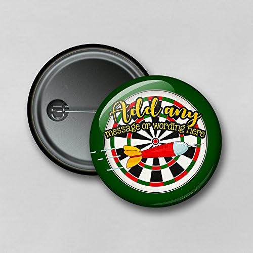 Curved Banana Ltd Personalised Dartboard High Resolution Safety Pin Badge - Size: 5.8cm