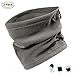 Produktbild oufly 2 Pack Winter Warm Polar Fleece-Halswärmer Tube Schal Outdoor Sport Unisex Beanie Mütze Thermal Neck Gaiter Wärmer Ski Snowboard Motorrad Face Maske schutzausrüstungen, Polarfleece, grau, Einheitsgröße