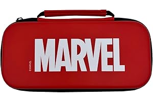 WONDEE Nintendo Switch Tasche, Switch OLED und Lite Hülle von Marvel – Interner Bildschirmschutz und Platz für 10 Spiele – Nintendo Switch Zubehör, Marvel Offizielles Merchandise