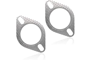 GTLM 2 PCS Car Exhaust Gasket,63.5mm 2-Bolt Exhaust Flange Gasket Replacement OEM#120-06310-0002,Standard Exhaust Manifold Gasket Car Accessories Made of High Temp Gasket Material